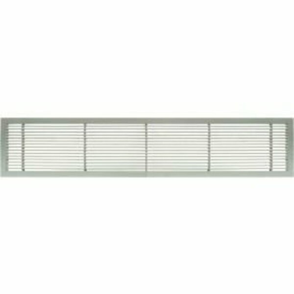 Giumenta-Architectural Grille AG10 Series 4in x 24in Solid Alum Fixed Bar Supply/Return Air Vent Grille, Brushed Satin 100042401